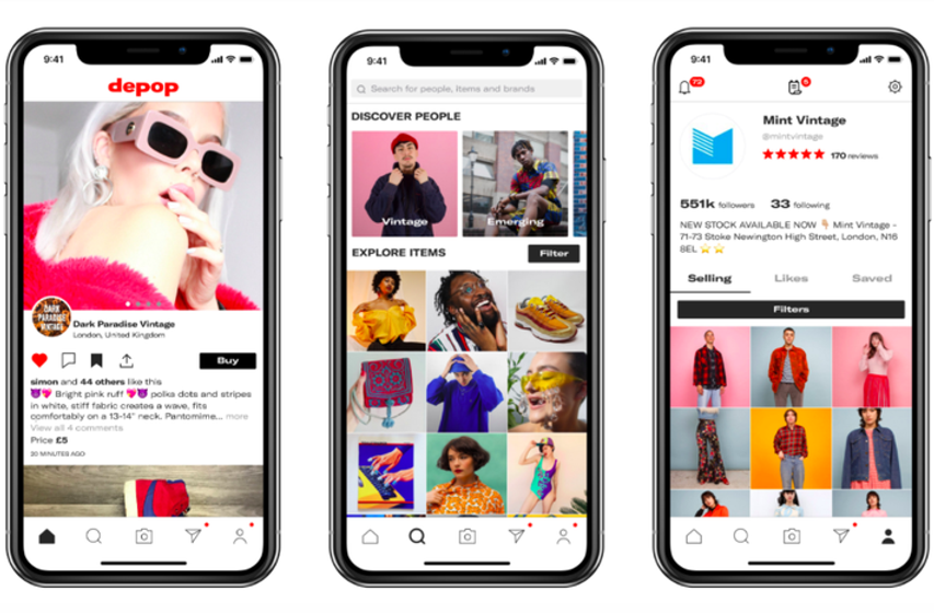 Depop Sustainable Fashion App